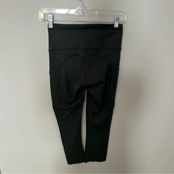 Lululemon Fast and Free High-Rise Crop 19 inch Dark Olive Size 4 - Picture 6 of 7